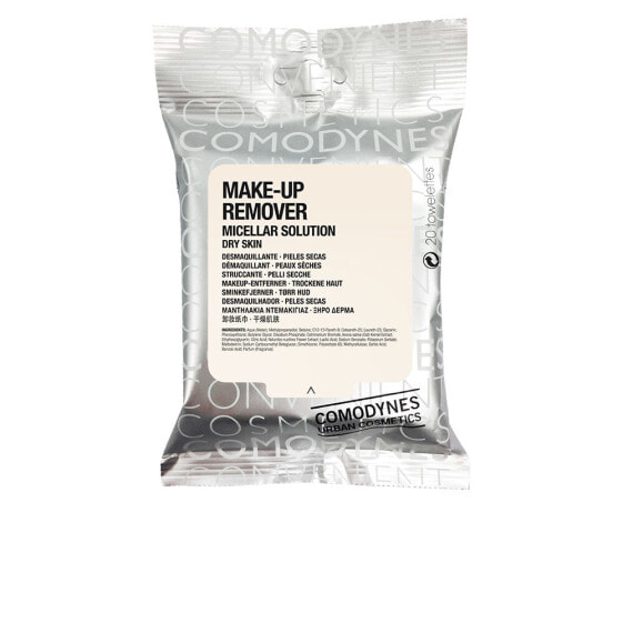 Comodynes Make-Up Remover Micellar Solution Dry Skin Влажные салфетки с мицеллярной водой для сухой кожи 20 шт.