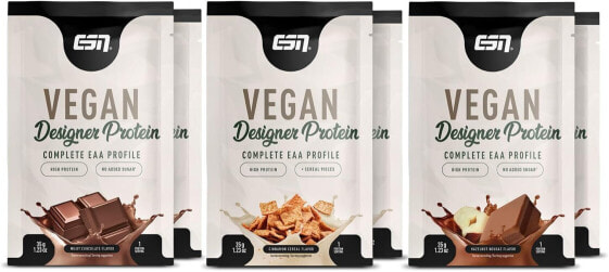 ESN, Vegan Designer Protein Powder, Milky Chocolate, 910 g, Creamy Consistency with Peas, Hemp and Sunflower Protein, Tested Quality, Made in Germany