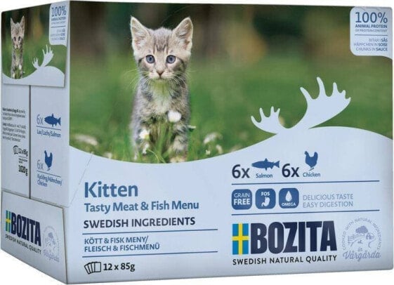 Bozita Bozita Pouch CiS Multibox Fish- & Meatmenü for Kitten 12*85g /8 3652