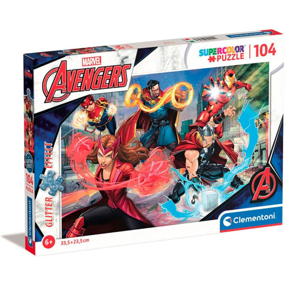 CLEMENTONI Glitter Effect The Avengers Puzzle 104 Pieces