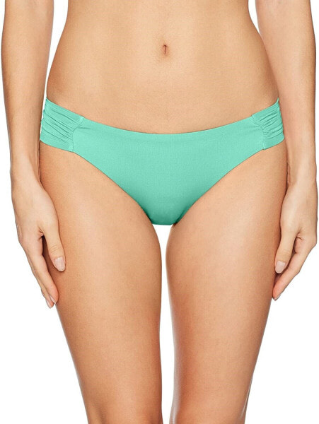 Trina Turk 240110 Womens Shirred Side Hipster Swimsuit Bottom Turquoise Size 8