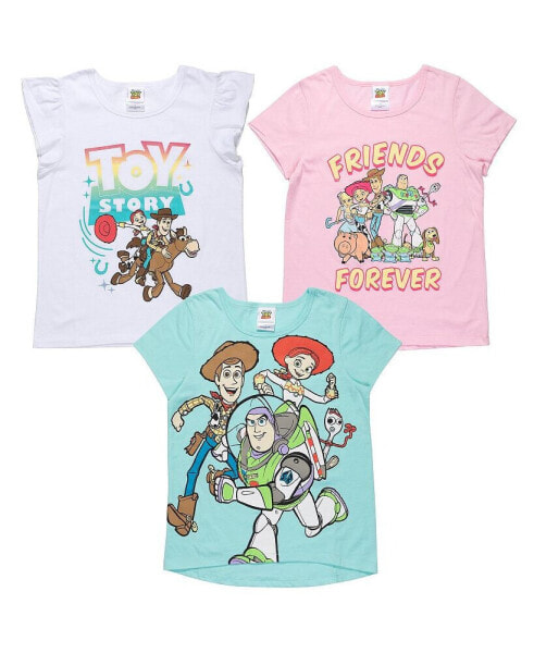 Girls Toy Story 3 Pack T-Shirts to