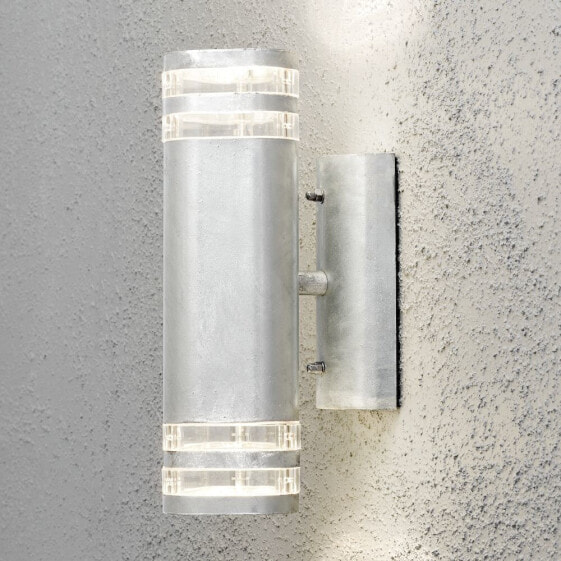 Konstsmide KON 7516-320 Wandleuchte aus galvanisierem Stahl mit klarem Acrylglas