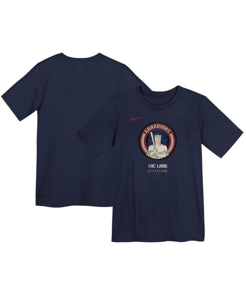 Preschool Navy Cleveland Guardians 2024 City Connect Large Logo T-Shirt