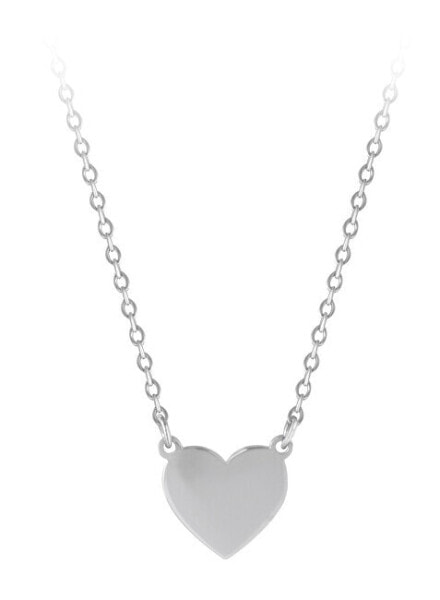 Romantic steel necklace with heart