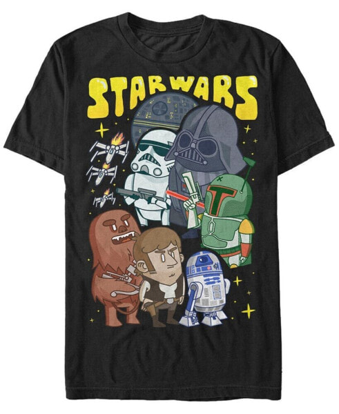 Star Wars Men's Classic Cute Good Guys Vs. Bad Guys Short Sleeve T-Shirt