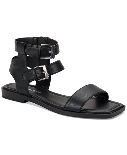 Women's Monaaco Double Buckle Flat Sandals, Created for Macy's