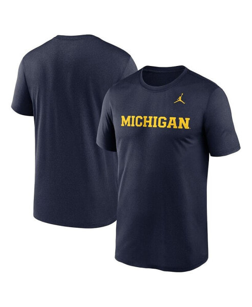 Men's Navy Michigan Wolverines Primetime Legend Wordmark T-Shirt