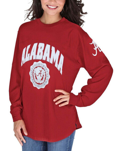 Women's Crimson Alabama Crimson Tide Edith Long Sleeve Oversized Top