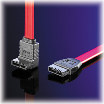 VALUE Internal SATA 3.0 Gbit/s Cable - angled 0.5 m - 0.5 m - SATA III - Male/Male - Red
