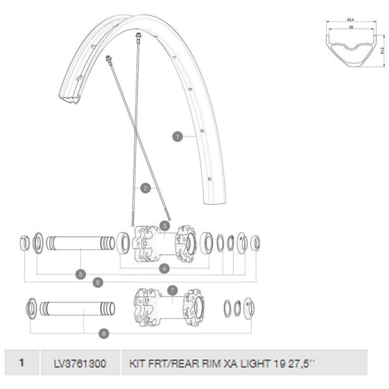 MAVIC XA Light 19 Rim kit