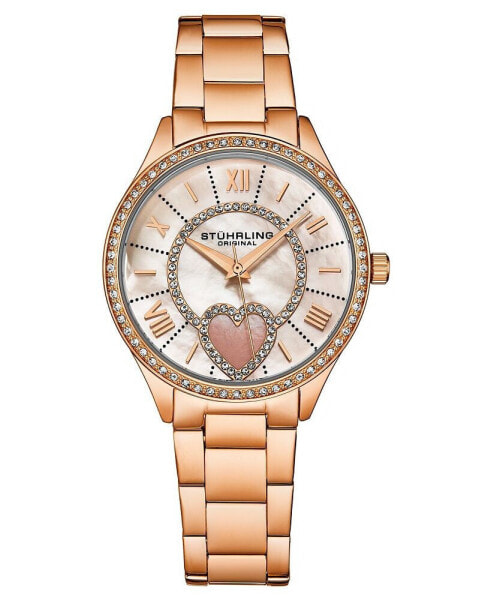 Women's Symphony Rose-Gold Stainless Steel, Rose-Gold Dial, 45mm Round Watch