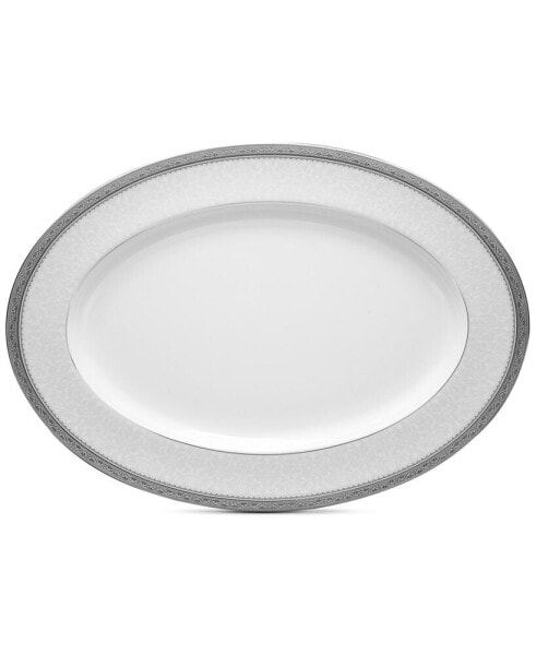 Сервировка стола Noritake Odessa Platinum 16" Овальное блюдо