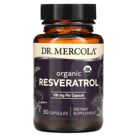 БАД Ресвератрол Organic, 100 мг, 30 капсул Dr. Mercola