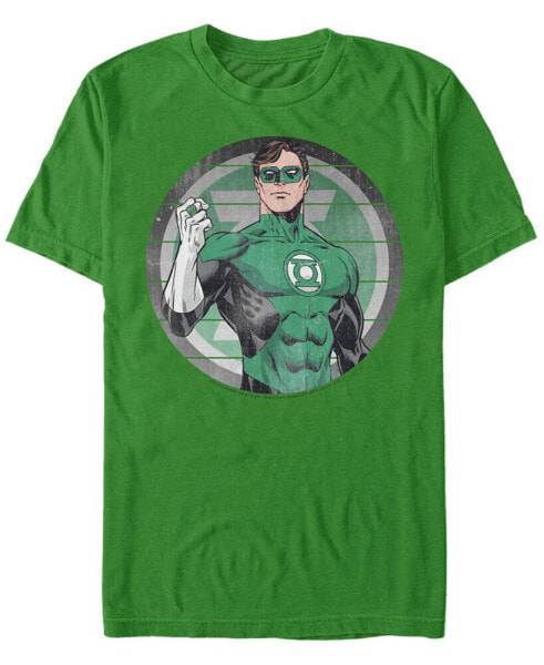 Dc Men's Green Lantern Comic Portrait Short Sleeve T-Shirt
