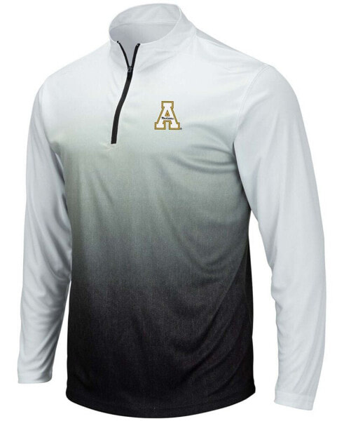 Men's Gray Appalachian State Mountaineers Magic Team Logo Quarter-Zip Jacket