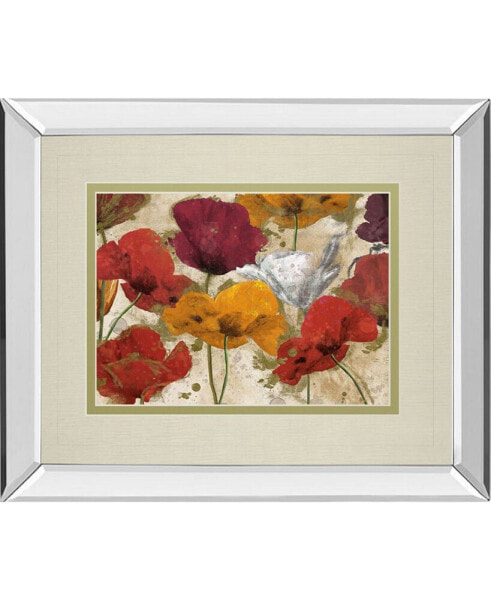Happy Flowers by Katrina Craven Mirror Framed Print Wall Art, 34" x 40"