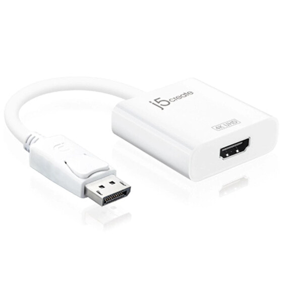 j5create JDA158 DisplayPort™ to 4K HDMI™ Active Adapter - White