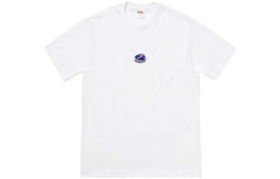 Supreme FW18 Bottle Cap Tee White LogoT SUP-FW18-031