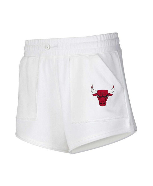 Шорты спортивные Concepts Sport женские белые Chicago Bulls Sunray