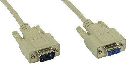 InLine VGA Cable 15HD male / female beige 10m