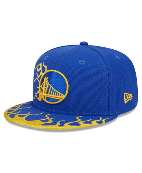 Men's Royal Golden State Warriors 2024 NBA All-Star Game Rally Drive Flames 9FIFTY Snapback Hat