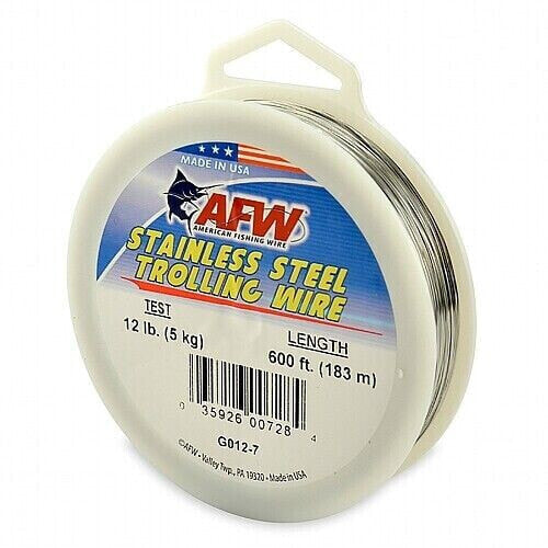 AFW Stainless Steel Trolling Wire | 600 Feet Bright | Pick Wire Test | Free Ship