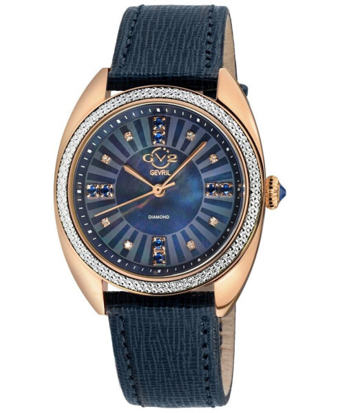 Часы Gv2 By Gevril Palermo Blue Leather Watch