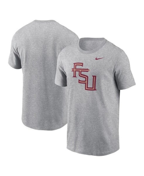 Men's Heather Gray Florida State Seminoles Primetime Evergreen Alternate Logo T-Shirt