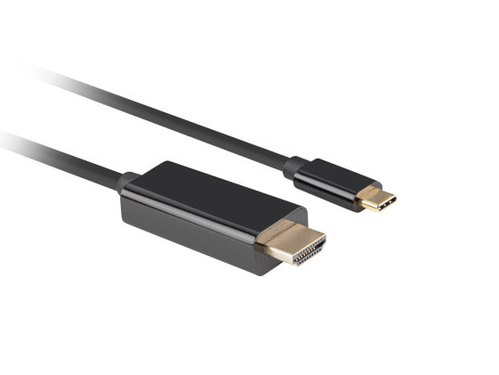 Lanberg CA-CMHD-10CU-0010-BK, 1 m, USB Type-C, HDMI, Male, Male, Straight