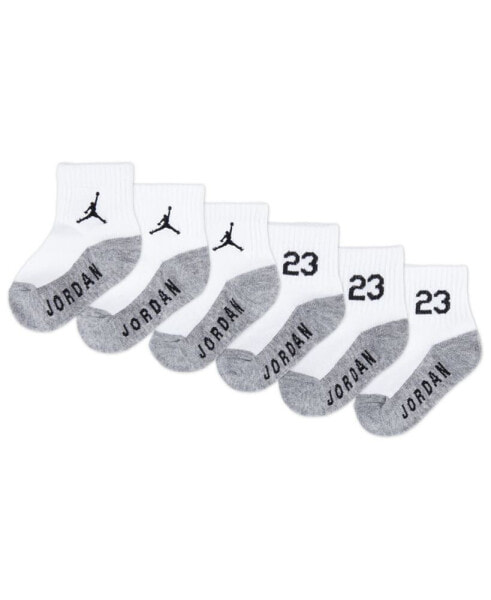 Baby and Toddler Boys Core Jumpman Ankle Socks, Pack of 6