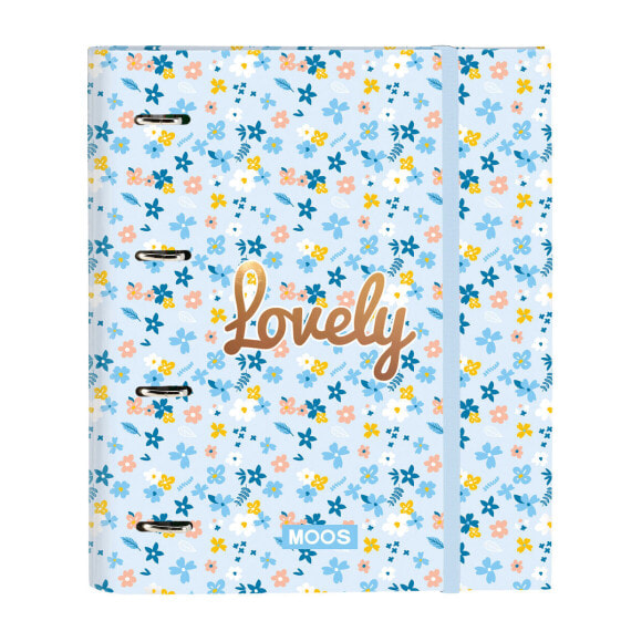 Ring binder Moos Lovely A4 Light Blue (27 x 32 x 3.5 cm)