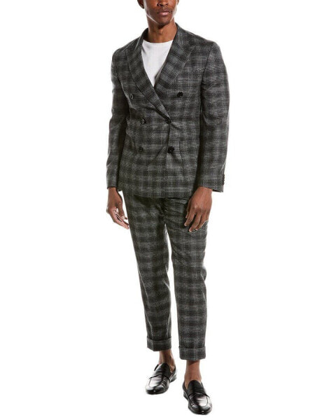 Boss Hugo Boss Slim Wool-Blend Suit With Pleated Pant Men's