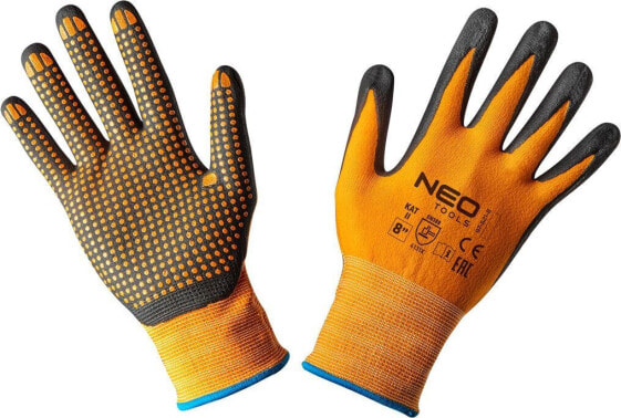 Рабочие перчатки Neo Tools Nylon с точечным покрытием из нитрила 4131X, размер 8