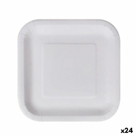 Посуда одноразовая квадратная белая Algon Одноразовые 23 см (24 шт)