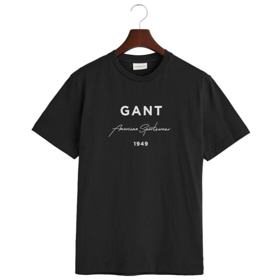 GANT Logo Script Printed short sleeve T-shirt