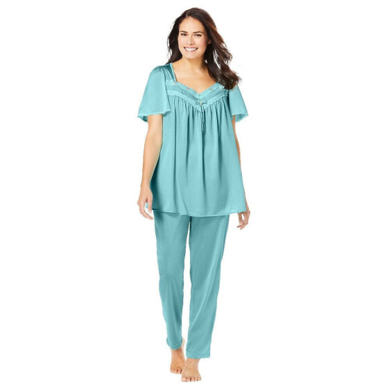 Plus Size Silky 2-Piece PJ Set