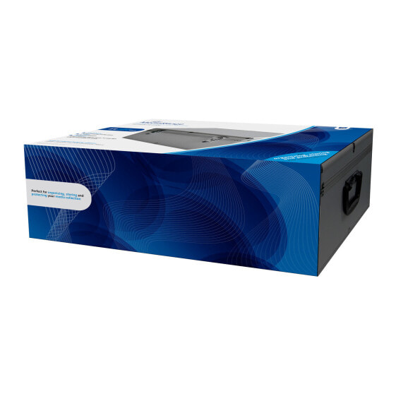 MEDIARANGE BOX77 - Box case - 500 discs - Silver - Fleece - Plastic - Wood - 120 mm - Aluminium