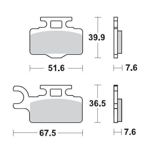 MOTO-MASTER Kawasaki/Suzuki 094111 Sintered Brake Pads