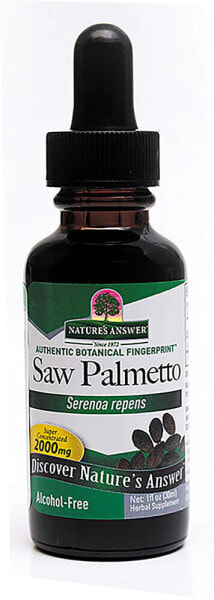 Nature's Answer Saw Palmetto Alcohol-Free Безалкогольный экстракт серенои 2000 мг  29 мл