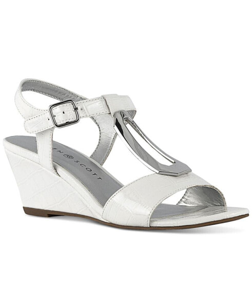 Denviee T-Strap Wedge Sandals, Created for Macy's