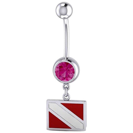 Ключница DIVE SILVER Dive Flag Keychain.