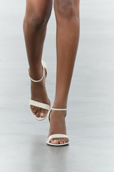 High-heel sandals with ankle strap