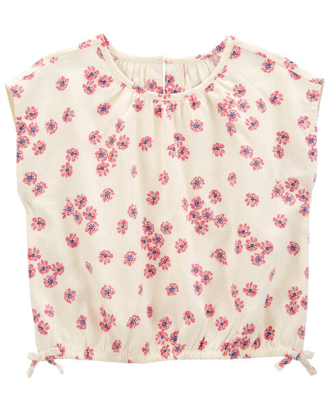 Kid Floral LENZING™ ECOVERO™ Linen Top 14