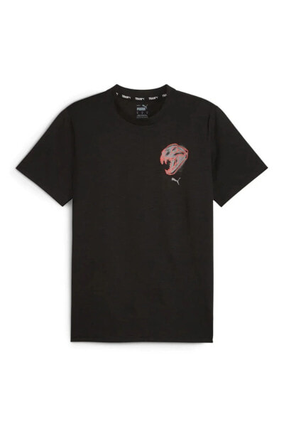 Graphic Emblem Erkek Siyah Antrenman T-Shirt 52509951