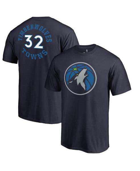 Men's Karl-Anthony Towns Navy Minnesota Timberwolves Round About Name and Number T-shirt