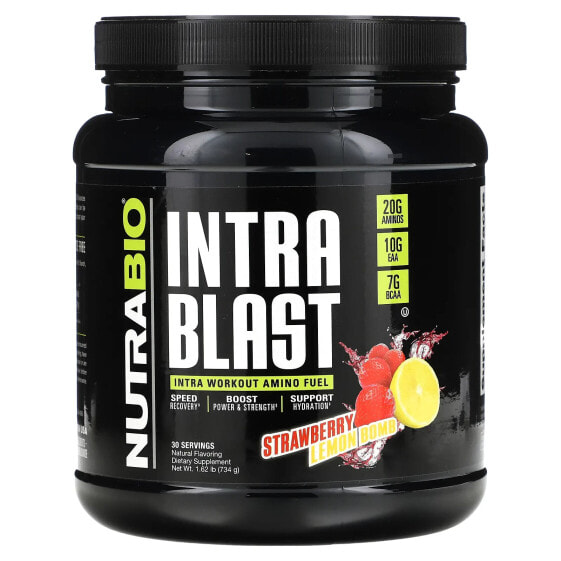 Аминокислоты NutraBio Intra Blast, Intra Workout Amino Fuel, Апельсин-Манго, 1.6 фунтов (718 г)