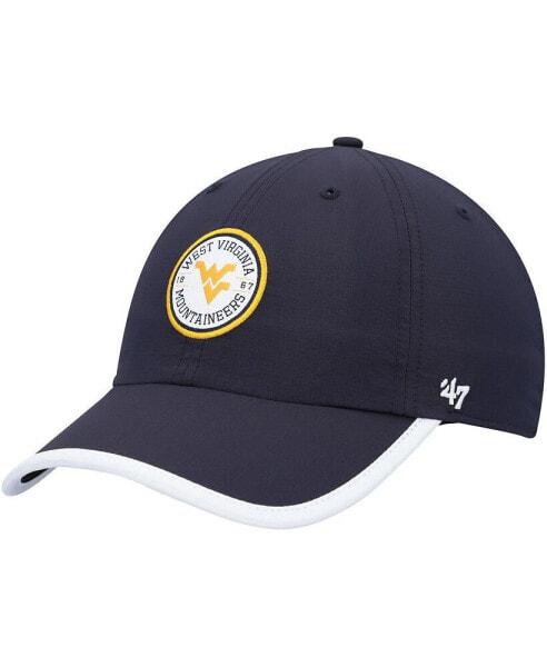 Men's Navy West Virginia Mountaineers Microburst Clean Up Adjustable Hat