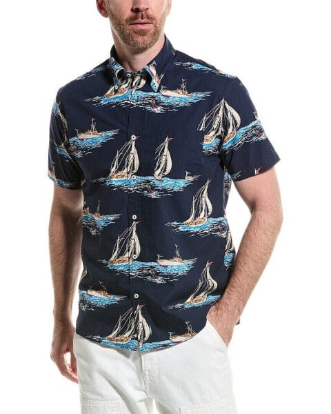 Brooks Brothers Boat Print Regular Shirt Men's