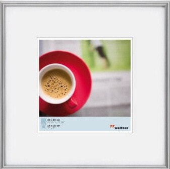 walther design Galeria, Plastic, Silver, Single picture frame, 30 x 30 cm